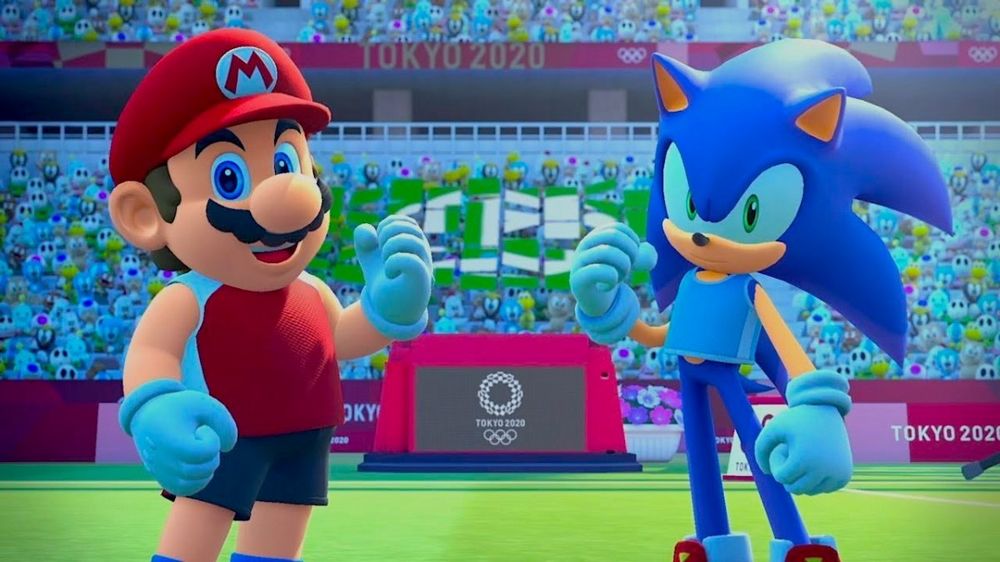 Sonic e Mario entrano in un bar Sonic e Mario entrano in un bar